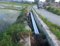 Saluran Irigasi Putus, Petani Desa Pardinggaran Kecamatan Laguboti Sengsara Terancam Tak Bisa Tanam Padi