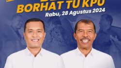 Pasangan Bakal Calon Bupati Toba, Effendi-Murphy Mendaftar ke KPU